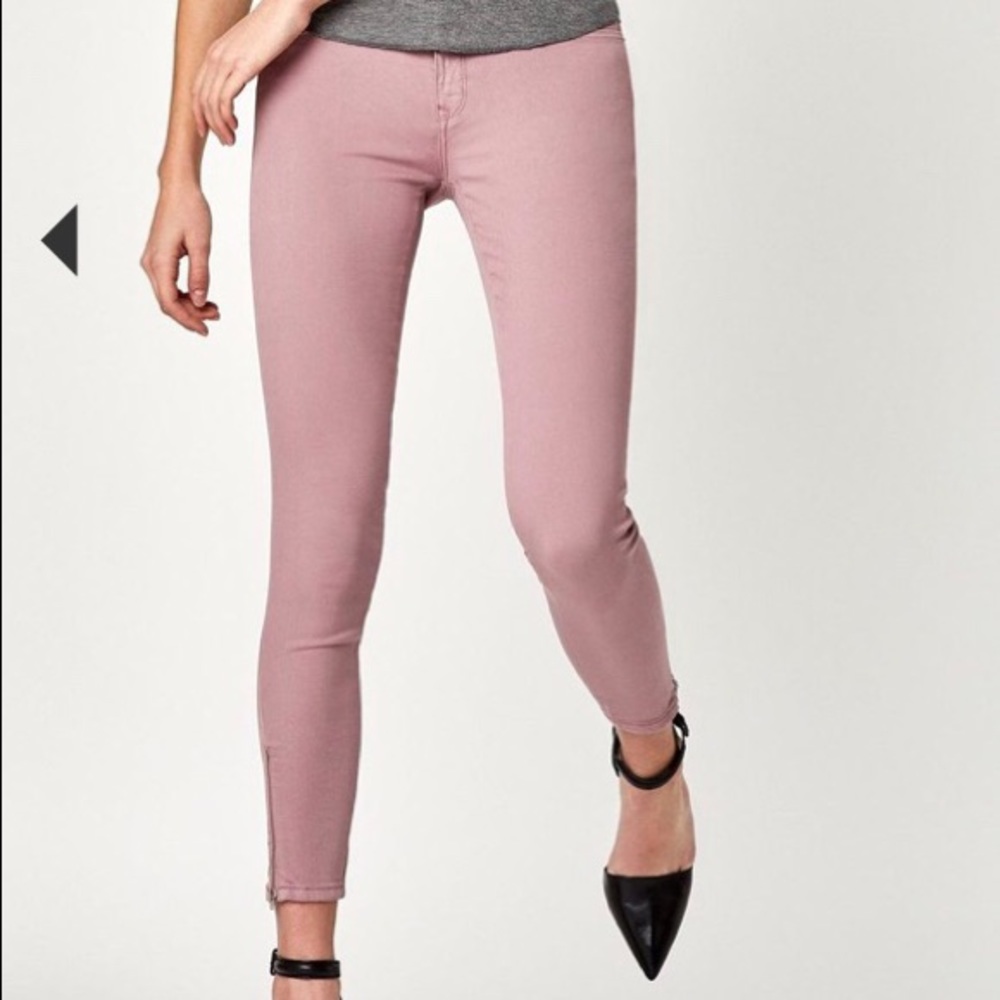 MAVI Andriana Ankle Zip Skinny Jean Rose Twill